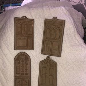 Hartstone clay cookie molds.